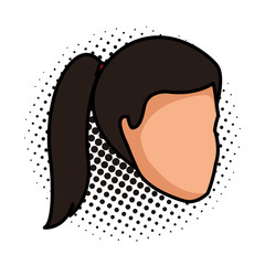 Woman faceless head