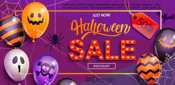 Sale Banner for Halloween.