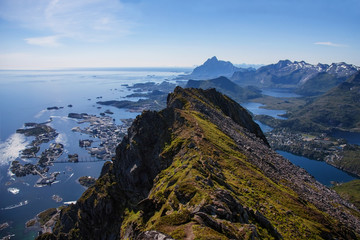 view of mountains and sea, norway