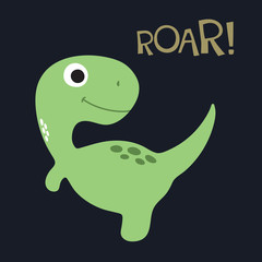 Card with cute dino