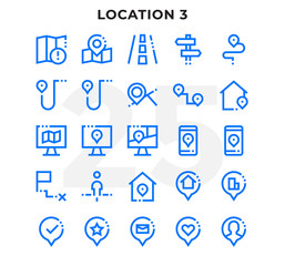 Dashed Outline Icons Pack for UI. Pixel perfect thin line vector icon set for web design and website application.