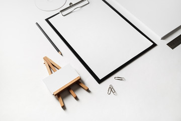 Blank stationery template for placing your design. Mockup for branding identity.