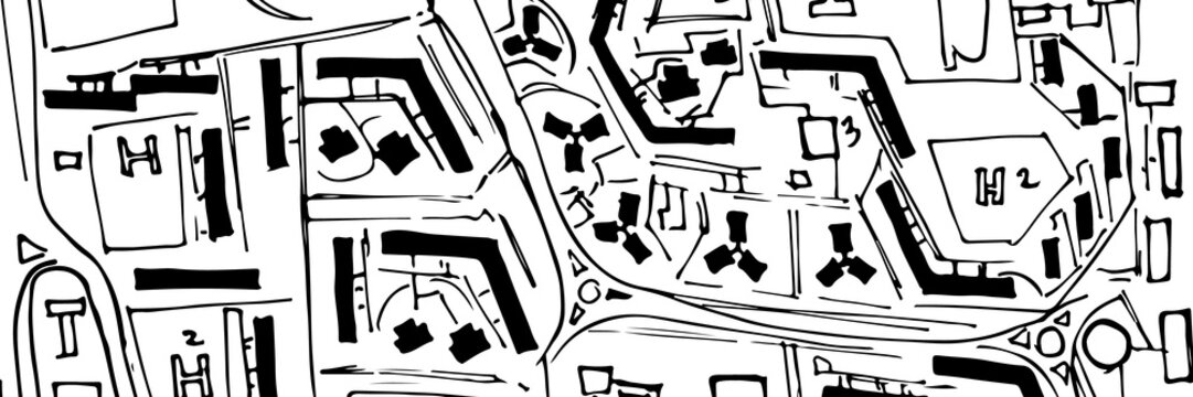 Street City Hand Drawn Map