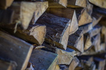 Holzstapel Brennholz