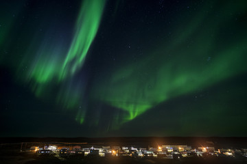 Fototapeta na wymiar Iqaluit Northern Lights
