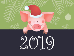 Funny piggy background with numbers