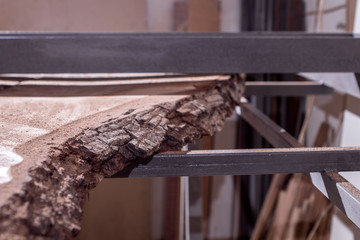 corn bark macro. Artistic processing of wood. Furniture loft. modern furniture. countertops.