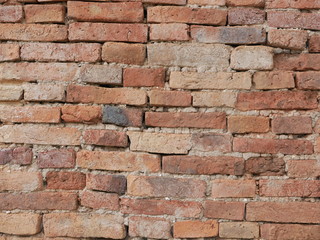 Cose up of old brick wall