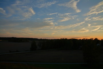 sunset over the lake