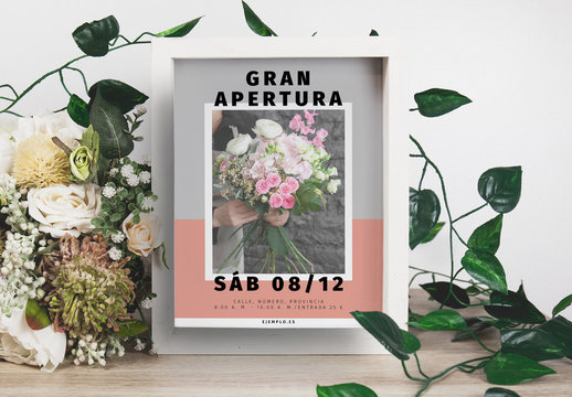 Dise&ntilde;o de octavilla de evento en tonos pastel