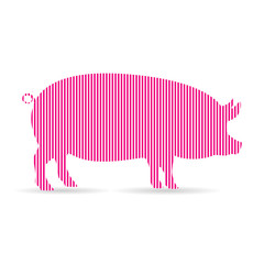Pig. Vector pig. Pig Icon. Pet. Abstract pig.