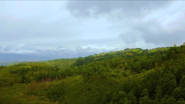 Aerial footage of a landscape in Francisco Moraz&aacute;n, Honduras.