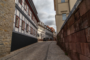 street in the old town of Nordhausen Germany