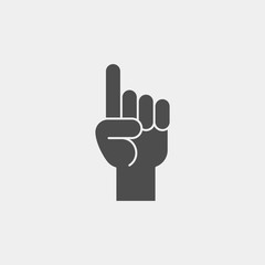 Forefinger flat vector icon. Hand flat vector icon