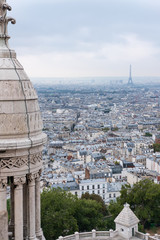 View to Paris and Eiffel Tower from the Basilica of Sacred Heart - 224409926