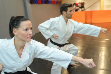 sparring partners when developing techniques of aikido in training