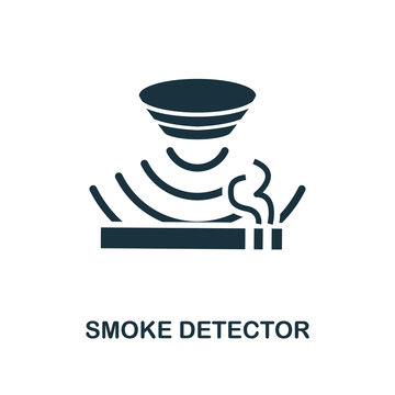 Smoke Detector icon. Monochrome style design from sensors icon collection. UI and UX. Pixel perfect smoke detector icon. For web design, apps, software, print usage.