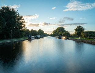Fototapeta na wymiar Canal Sunset Photograph