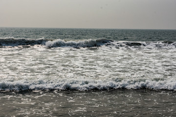 Sea water wave looking awesome  close view  in sunny day.