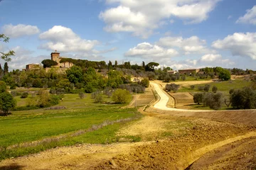 Fototapete Landscape of tuscan countryside in spring © laudibi