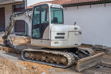 Fototapeta premium excavator close up