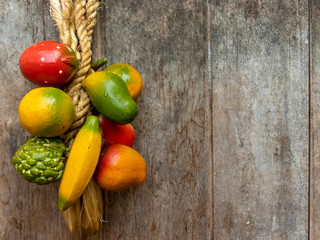 fruits made from clay