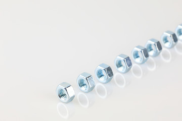 Screw nuts background