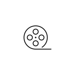 line cinema film icon on white background