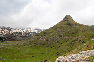 Mountains ,valley, snow,springtime , Wild untouched nature beauty. Peaceful place in nature, Relax,...
