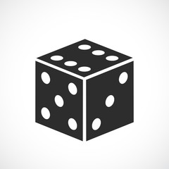 Dice game vector icon