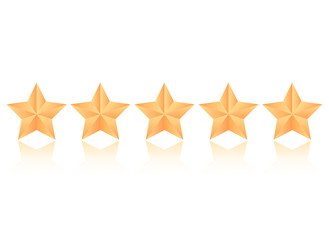 Five stars vector icon