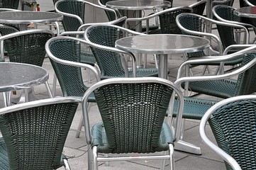 chairs and table in restaurant
