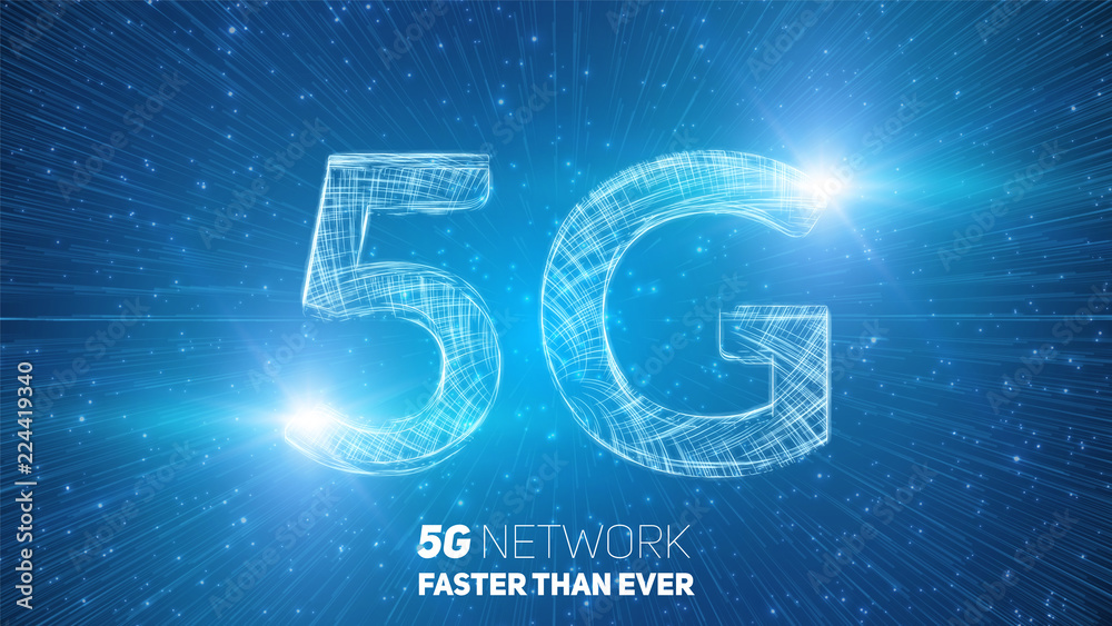 Poster vector abstract 5g new wireless internet connection background. global network high speed network. 5