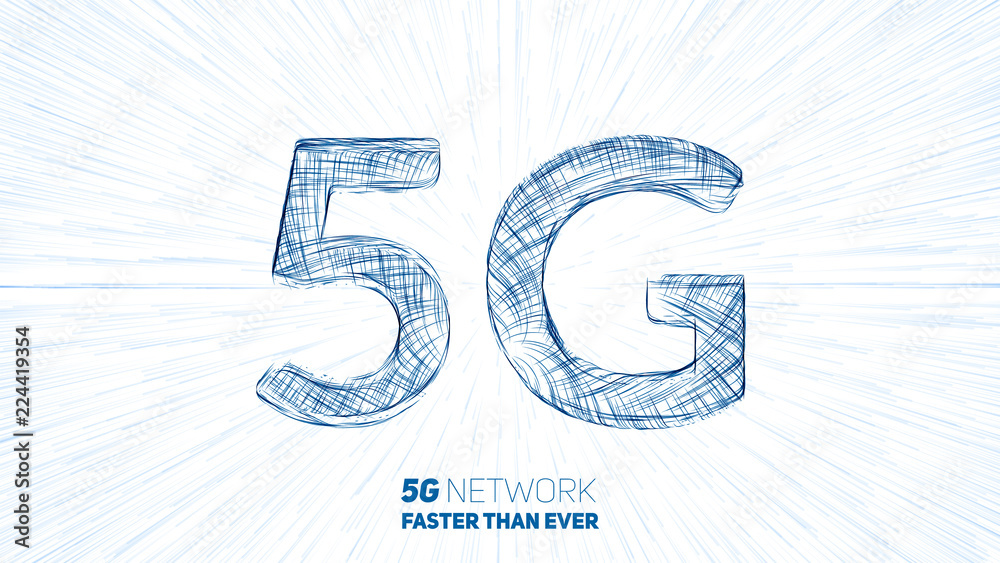 Poster vector abstract 5g new wireless internet connection background. global network high speed network. 5