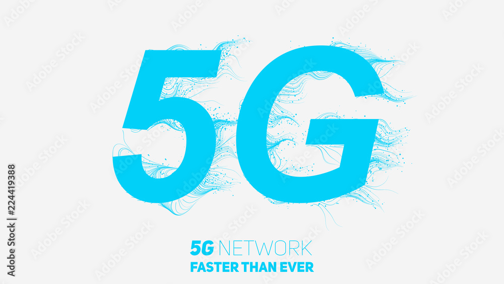 Poster vector abstract 5g new wireless internet connection background. global network high speed network. a