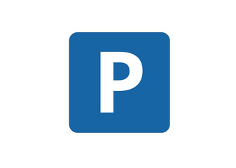 Parking traffic sign blue symbol cars pictogram 
