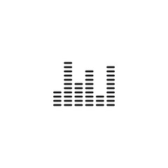 line equalizer bars icon on white background