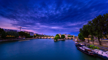 Sunset in beautiful paris France