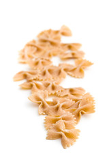 Wholewheat farfalle pasta.