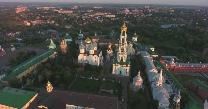 Holy Trinity Sergius Lavra, Sergiev Posad, Russia. Aerial
