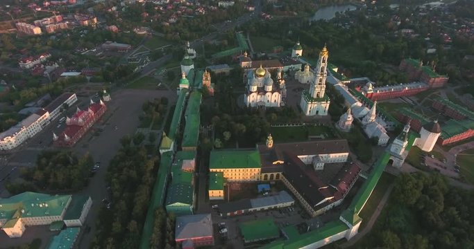 Holy Trinity Sergius Lavra, Sergiev Posad, Russia. Aerial