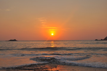 sunset on the beach