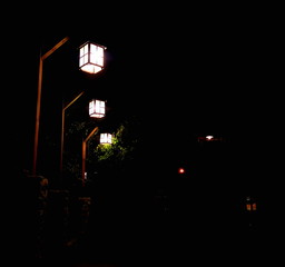 street lamp in the night