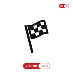 Racing flag icon vector