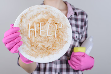 Bottle yellow sponge spot sign support helper party family dinner birthday alone person mess beg...