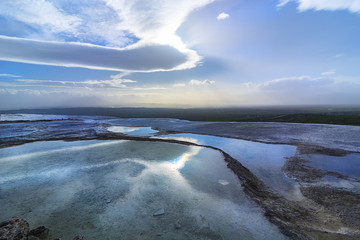 Pamukkale travertines such as cotton