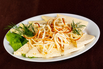 Caucasian cheeses plate