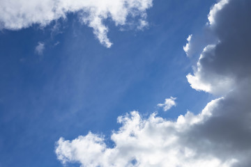 white clouds on blue sky