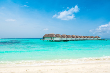 Overwater bungalow in the Indian Ocean