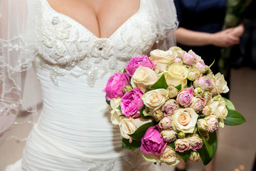 Wedding bouquet with roses